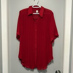 Vintage Large Moda Italiana Red Blouse